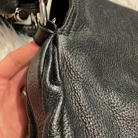 Gucci Pebble Leather Jungle Hobo Purse. Large XL Hobo Chain & Bamboo Accents - Picture 12 of 17